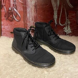 Dr Martens Black Canvas Men's Boots